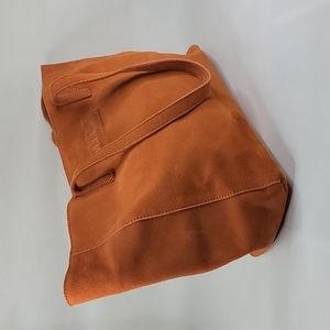 M.I.L.A. Made in Los Angeles Orange Leather Tote Bag